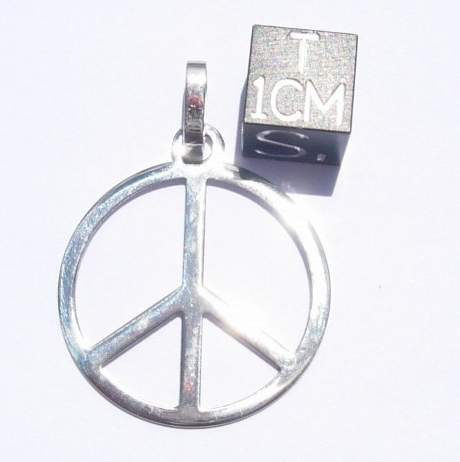 Stainless Steel Peace Sign Pendant Charm