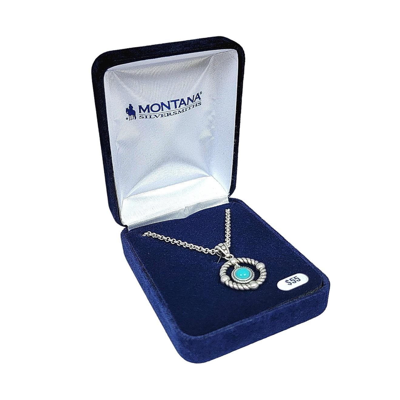 Montana Silversmiths Western Every Direction Turquoise Necklace Retail $55 – New