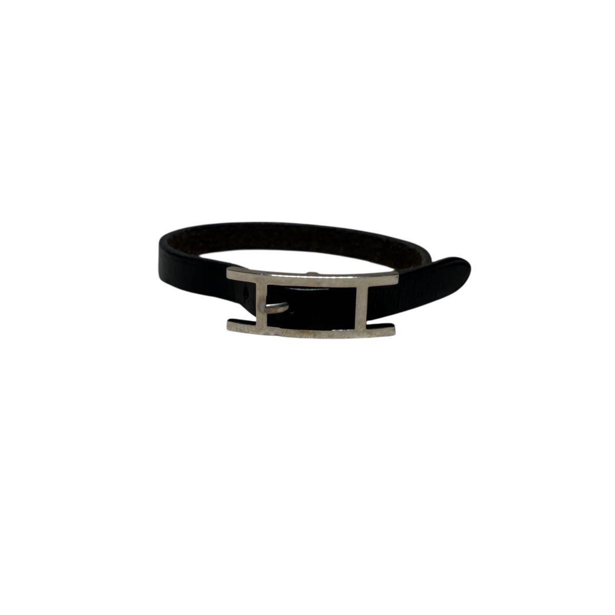 Hermes Api3 Leather Bracelet Black Authentic Size Not Specified