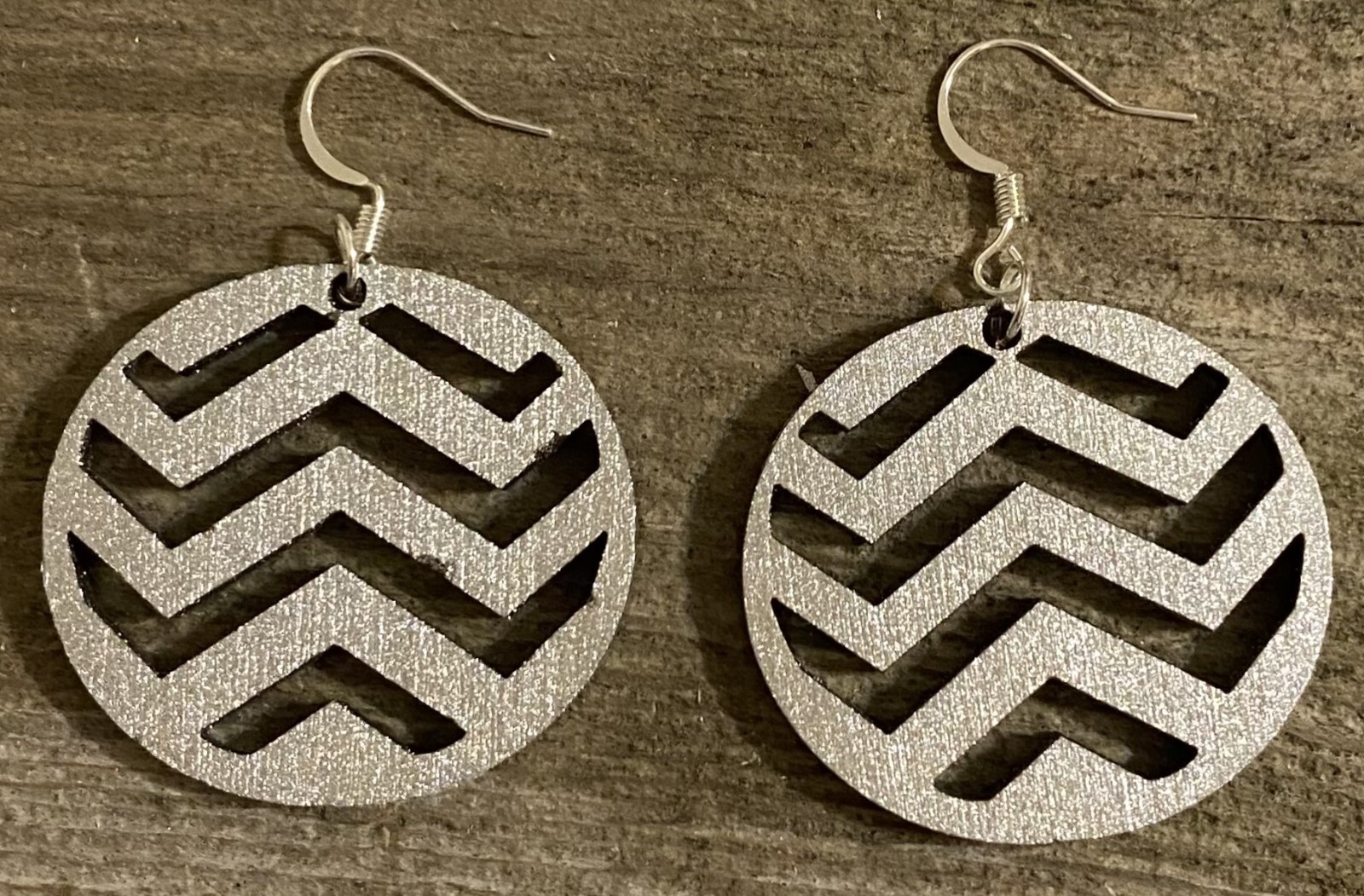 Wood Earrings – 1.3″ x 1.5″ Chevron – Choose Your Color