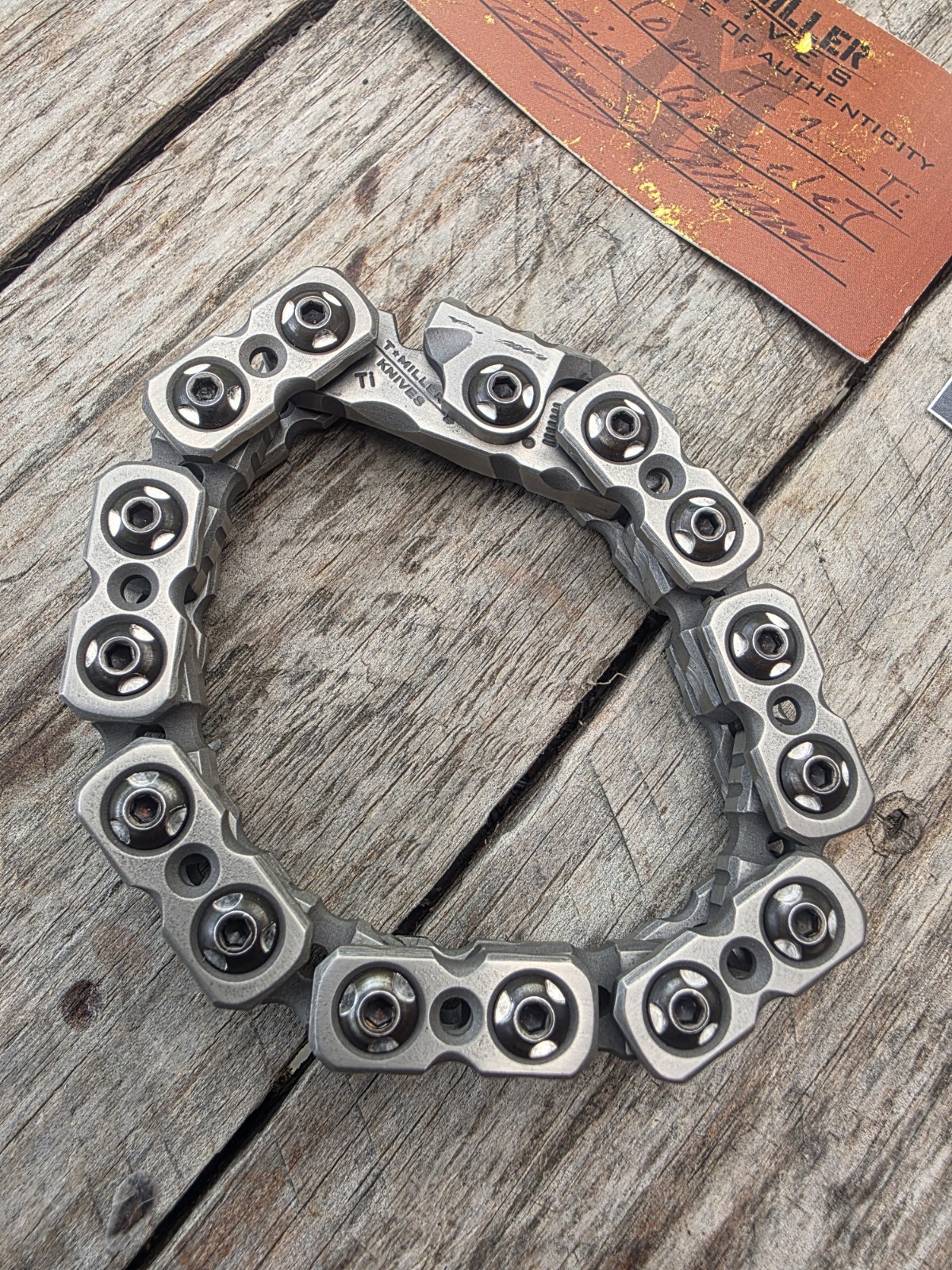 TMillerKnives Edc Titanium T1 Chain Bracelet G2U