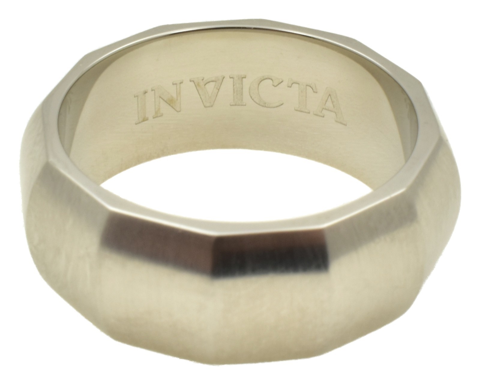 Invicta 2506L Brushed Stainless Steel Men’s Ring Size 9 Large Inside Engraved