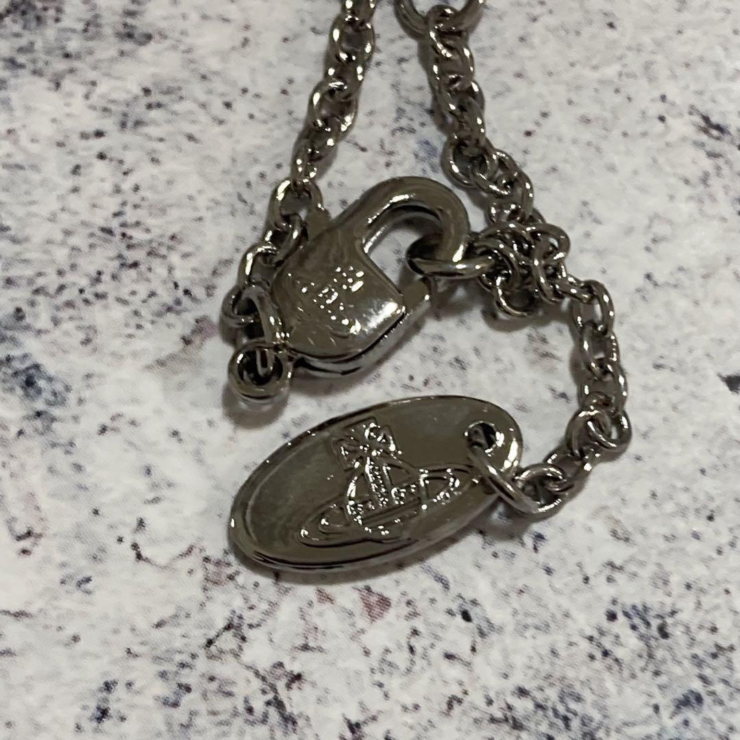 Vivienne Westwood Necklace Tiny Orb rhinestone Silver w/drawstring [EJ2006