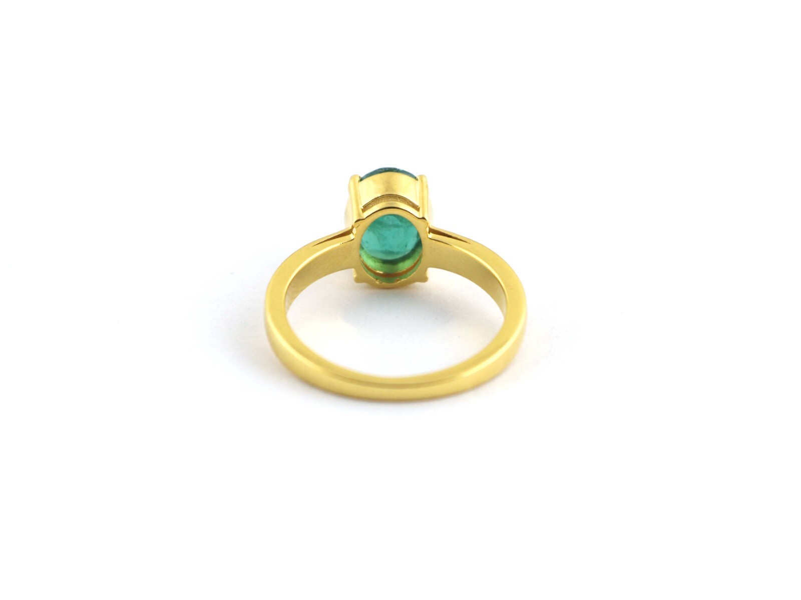 925 Sterling Silver Emerald Oval Stackable Ring For Anniversary Gift For Her