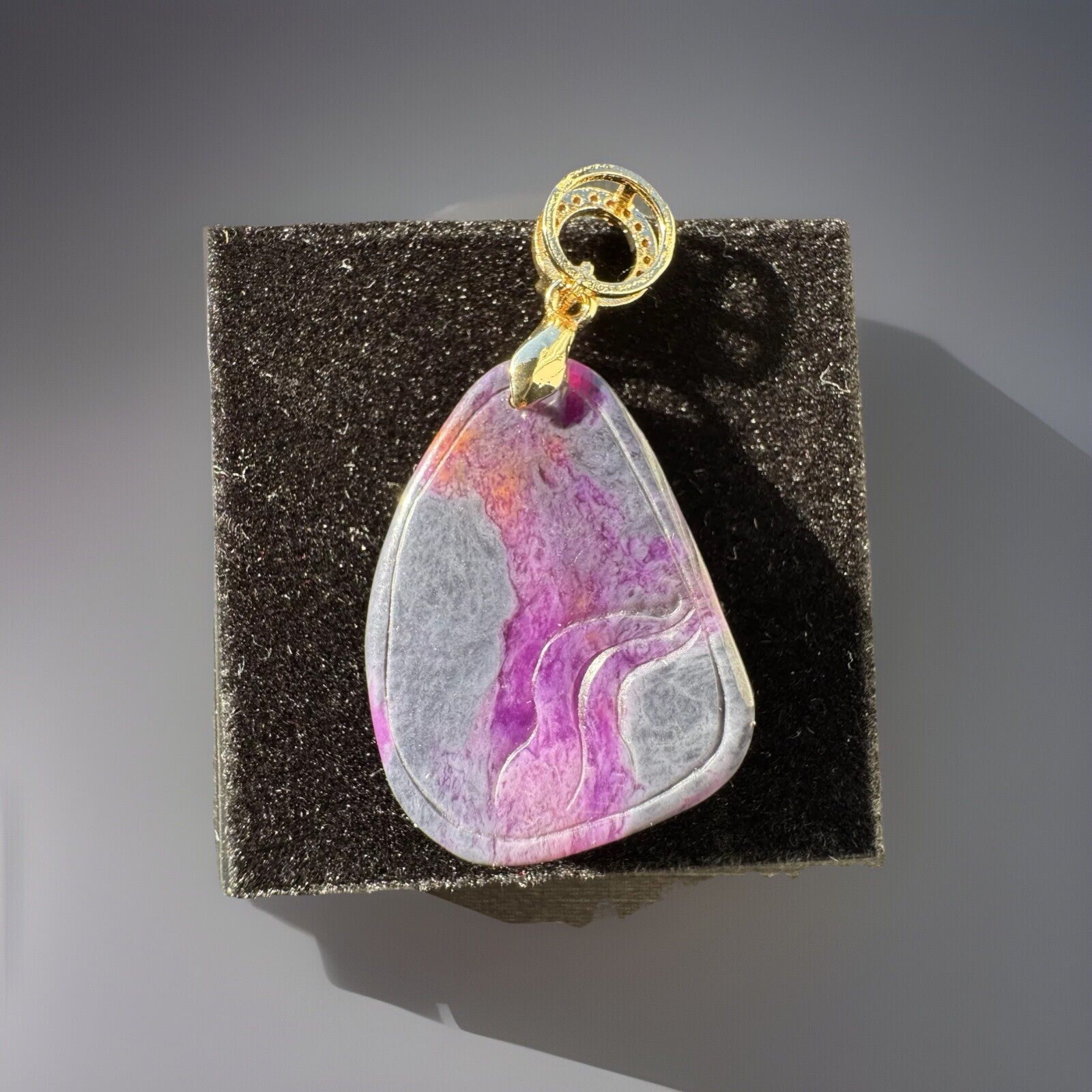 Special Rare Colorful Natural Sugilite Hand-carved Pendant Unique Color 5.7g