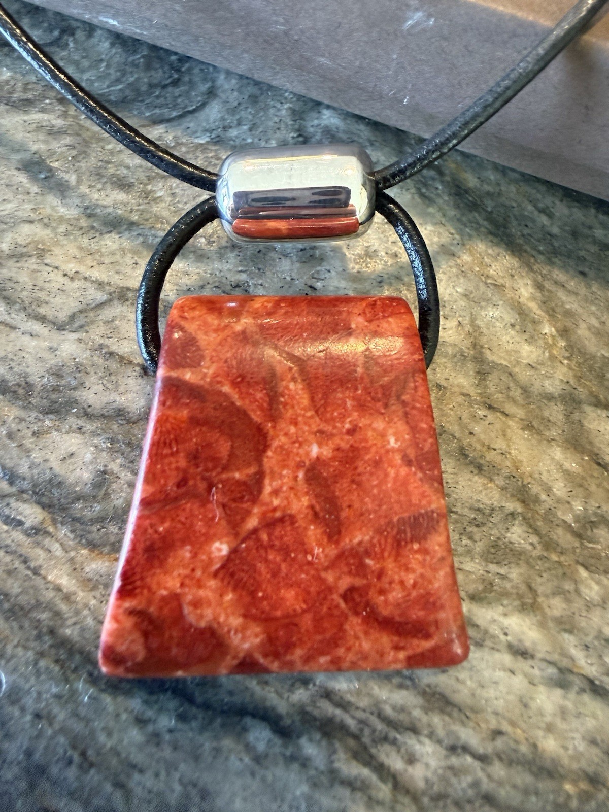 Silpada Sterling Silver 925 N0965 Sponge Coral Nugget Necklace