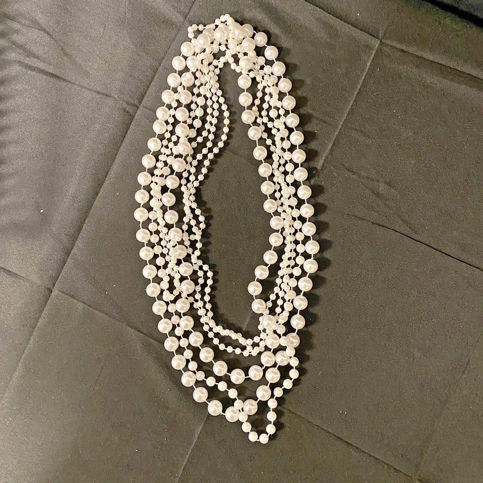 Set Of 4 Faux Pearl Necklaces Varied Lengths Great For Layering
