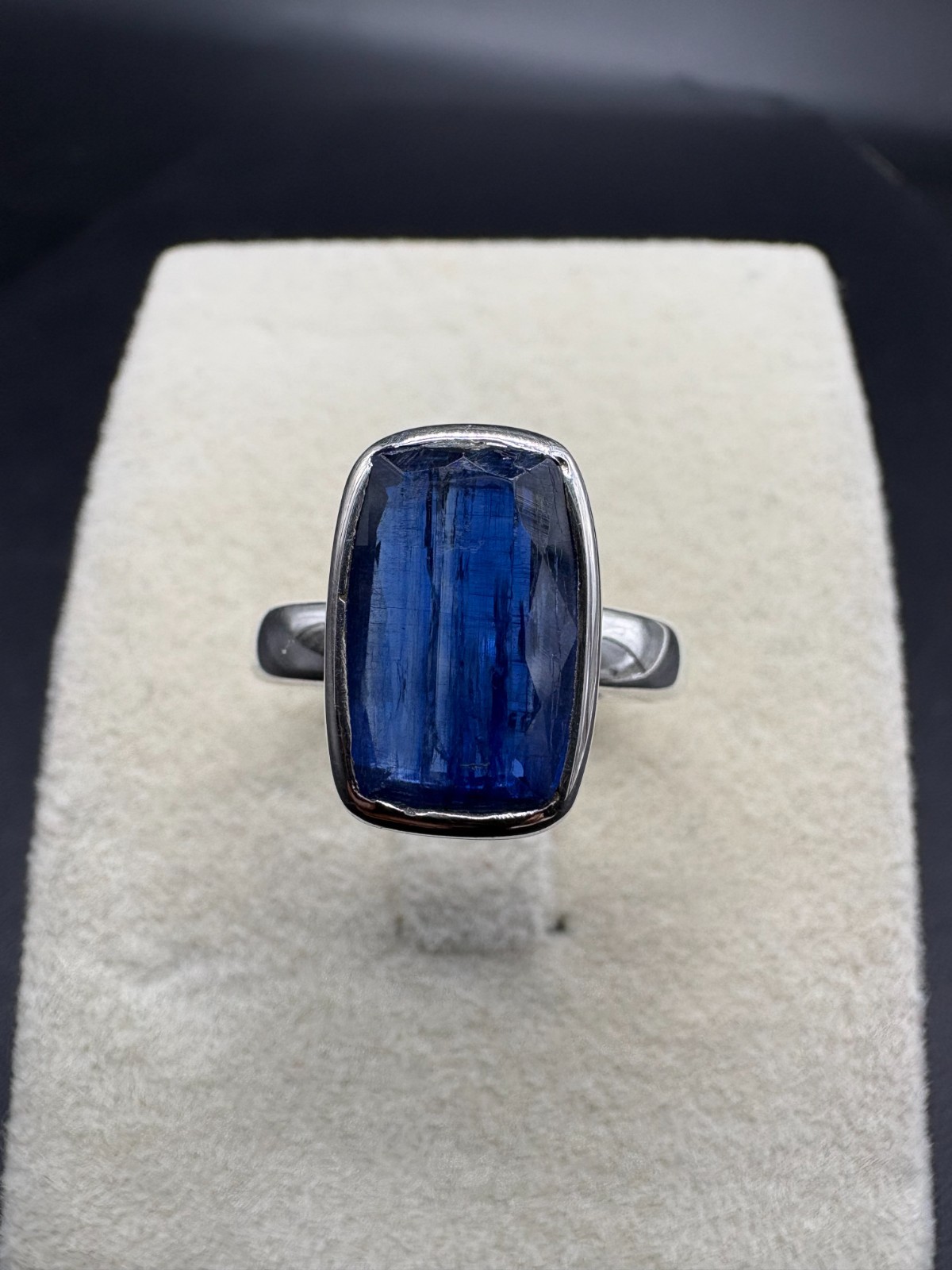 Himalayan Kyanite Sterling Silver Ring | Royal Blue Gemstone, US Size 8