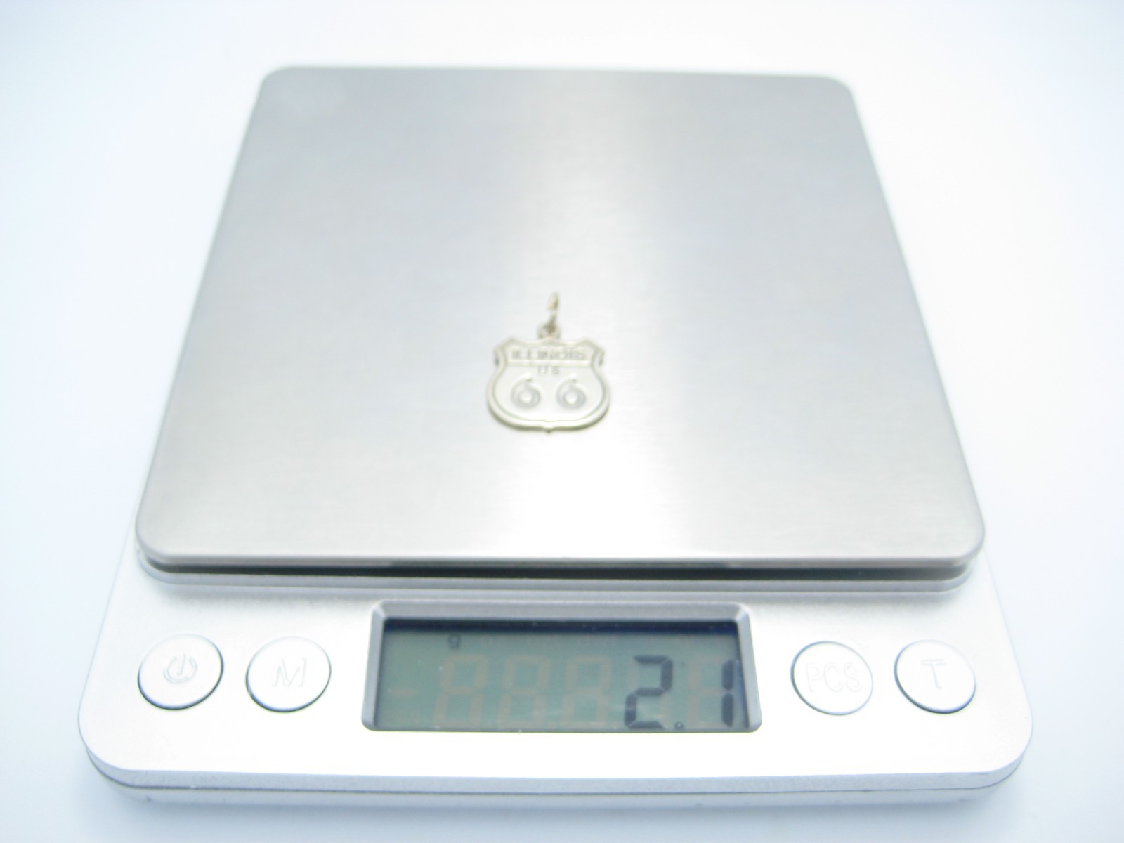 US Route 66 Sterling Silver Road Sign Pendant Or Charm