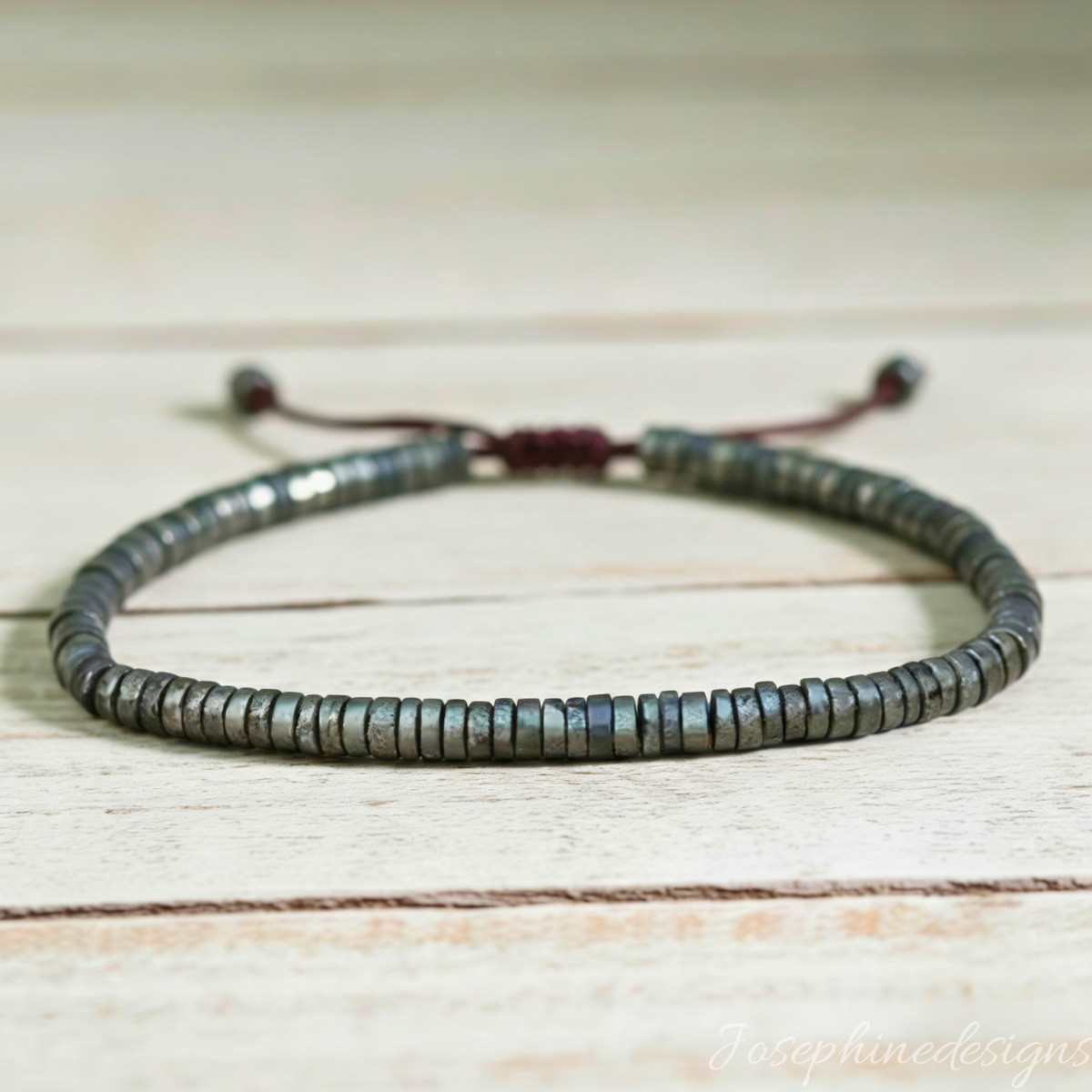 Natural Pyrite Bracelet 4mm Beaded Healing Crystal Protection Gift for Success