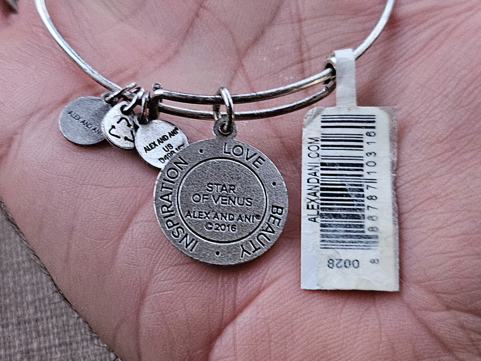 Star of Venus Alex And Ani Bracelet Silver Tone LOVE BEAUTY INSPIRATION Jewelry