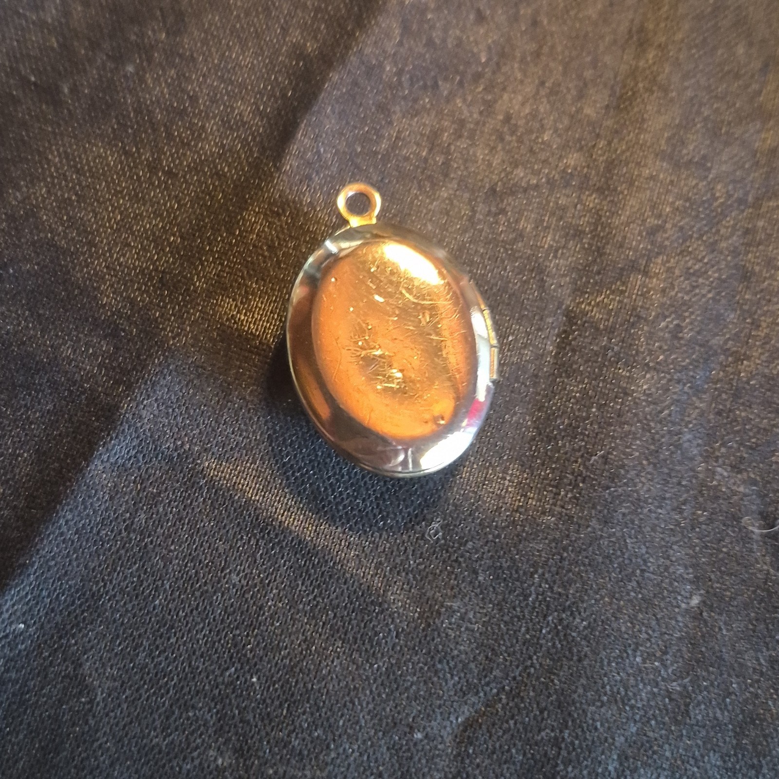 Oval Floral Photo Locket Pendant, Silver Tone Metal, Photo Holder