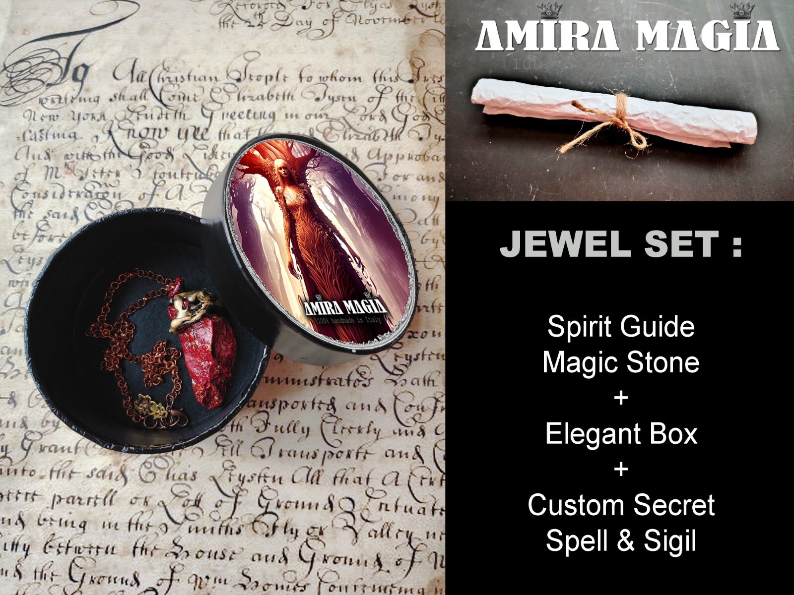 Uncut Gemstone Pendant Spirit Companion Boo Ghostly Witch Amulet Raw Stone Spell