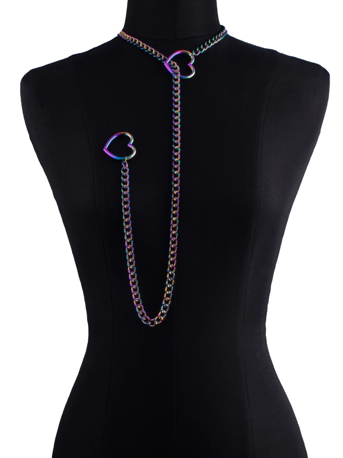 Heart Lock Slip Chain Necklace Love Chains Choker Padlock Collar for Women