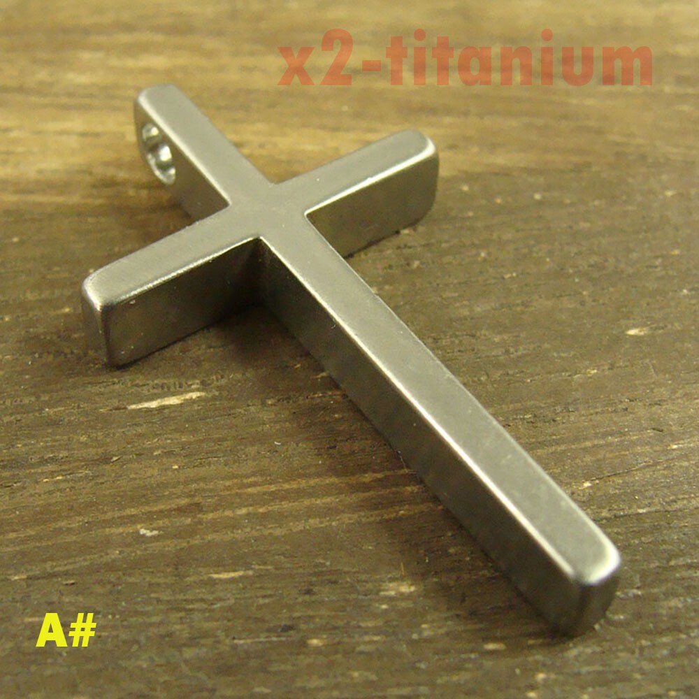 3 styles Titanium cross necklace keychain pendant matte surface anti-allergy