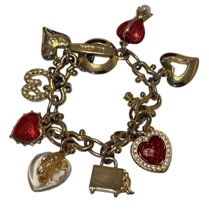 St. John “Love of My Life” Gold-tone Multi-Charm Toggle Bracelet