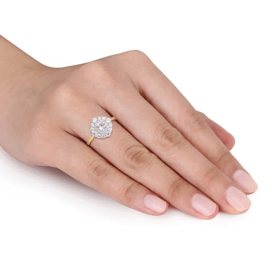 AMOUR 1 CT DEW Created Moissanite Engagement Ring In 10K Yellow Gold