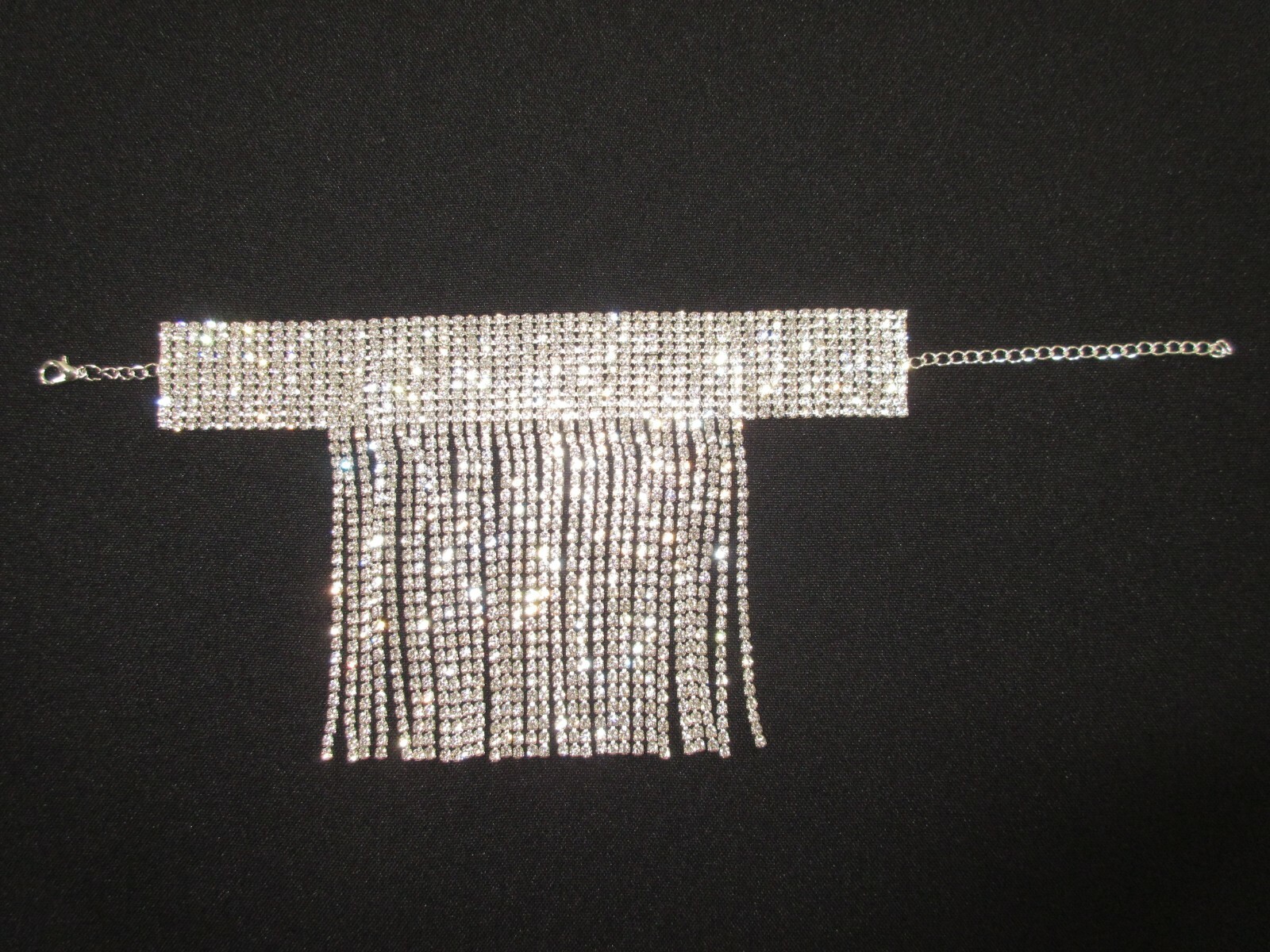 Rhinestone Fringe Anklet Sexy Crystal Ankle Bracelet for Heels Tassels Sparkly