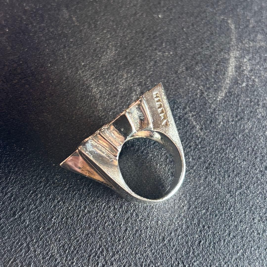 AMBUSH POW Silver Ring Unique Design Heavyweight Excellent Condition japan