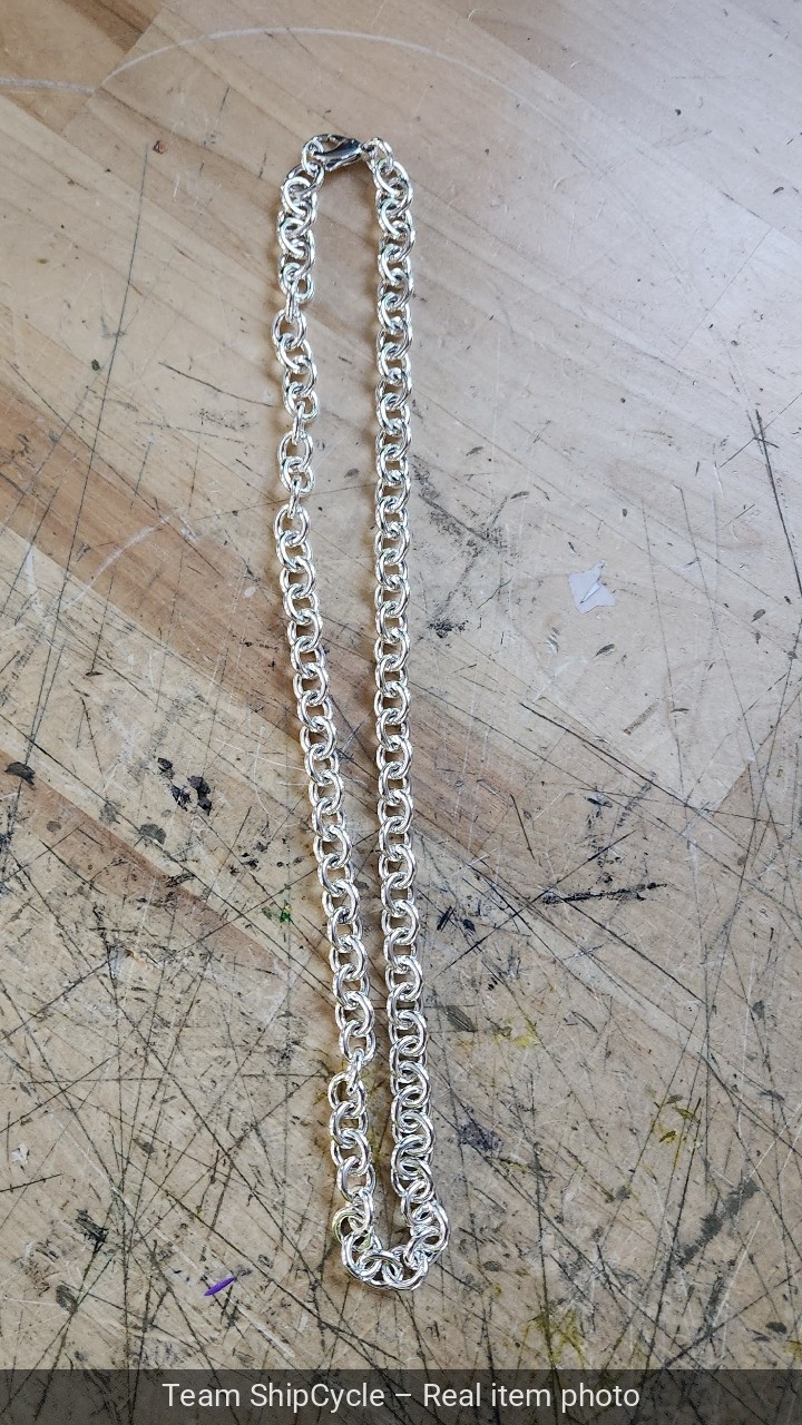 Tiffany Co 24 Mens Unisex Silver Large Round 11mm Link Rolo Chain Neckl G2U