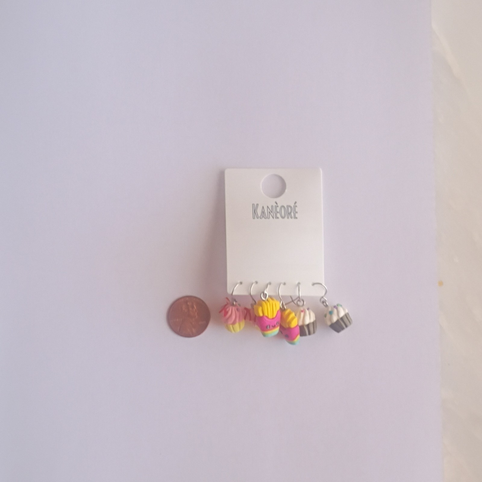 KANÉORÉ Multicolor Resin Cupcake Dangle Drop Earrings Hook Food & Drink Lobe
