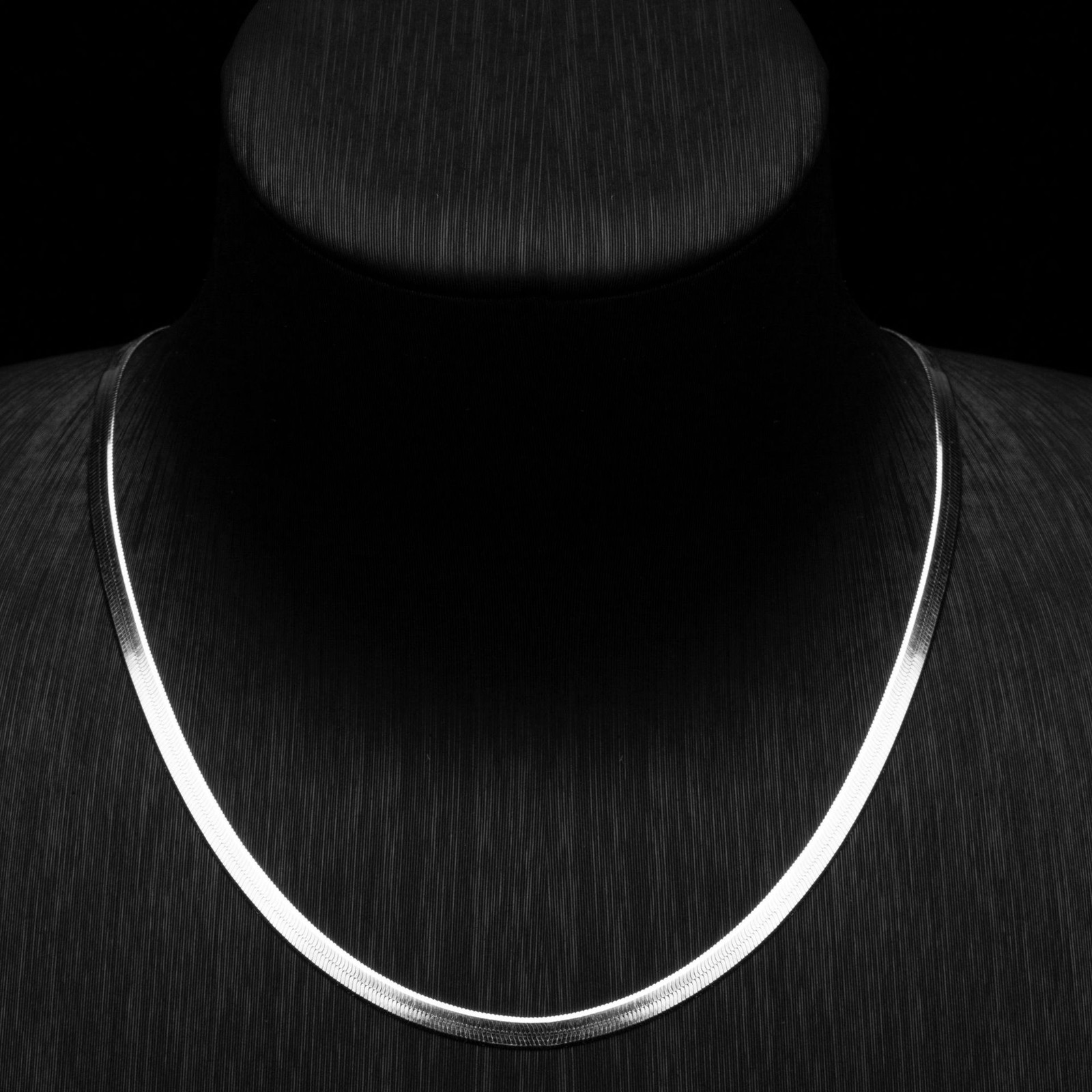 Flat Snake Chain Necklace Silver Titanium Thin Minimalist unisex Layering Choker