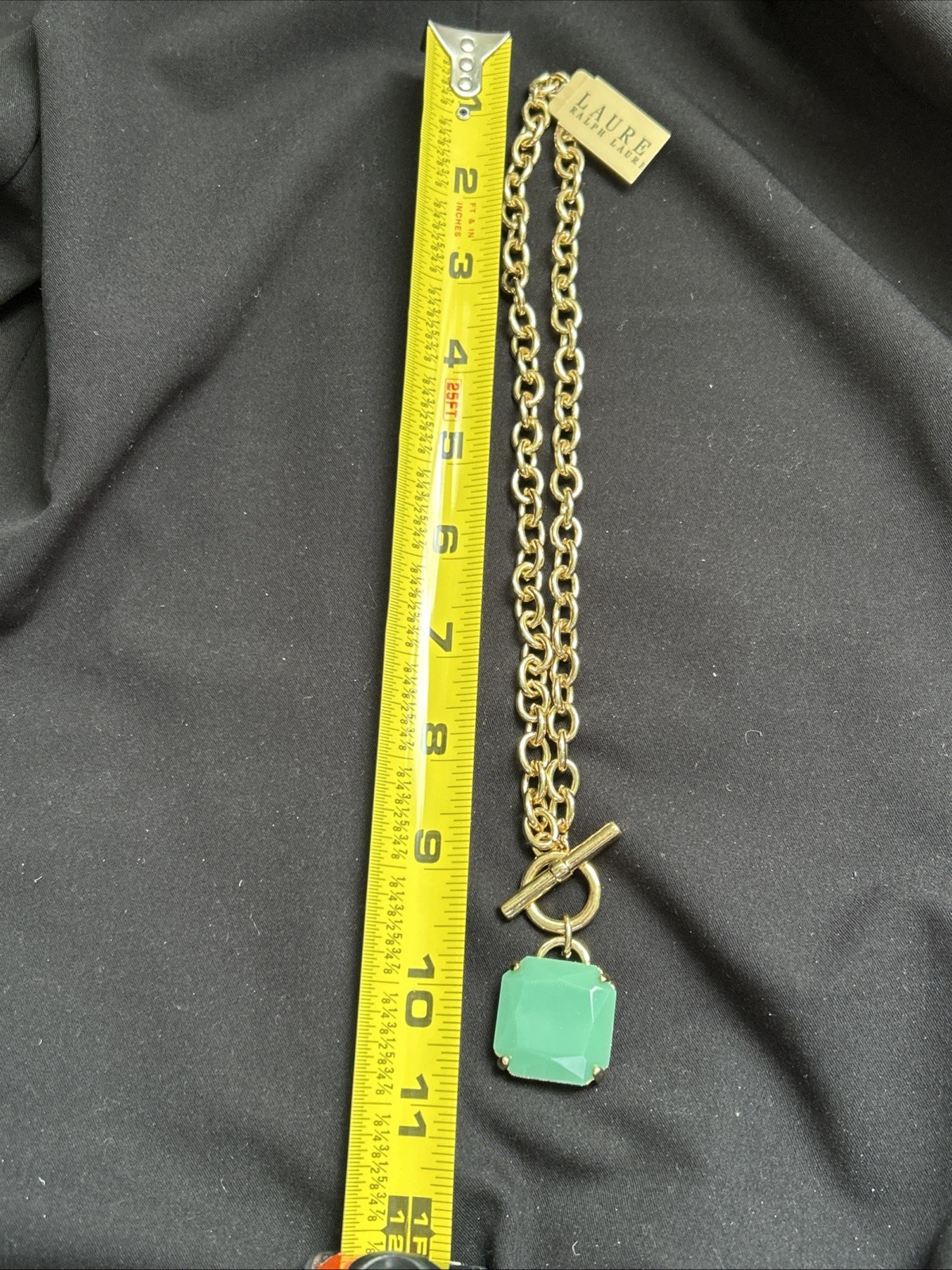 RALPH LAUREN Green Teal Pendant Necklace