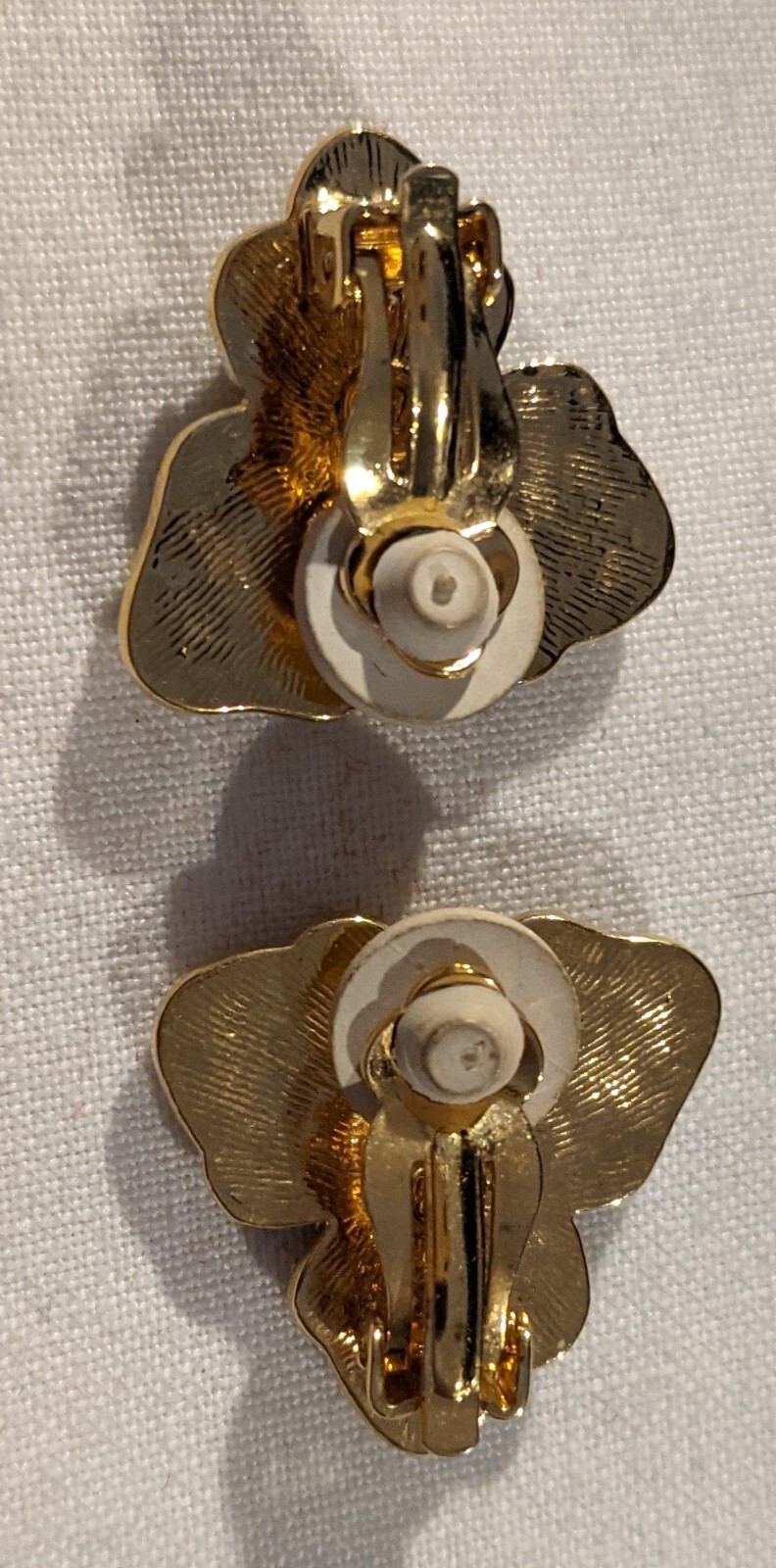 Swarovski Clear Crystal Pave Set Flower Shaped Clip-on Earrings Gold Plated
