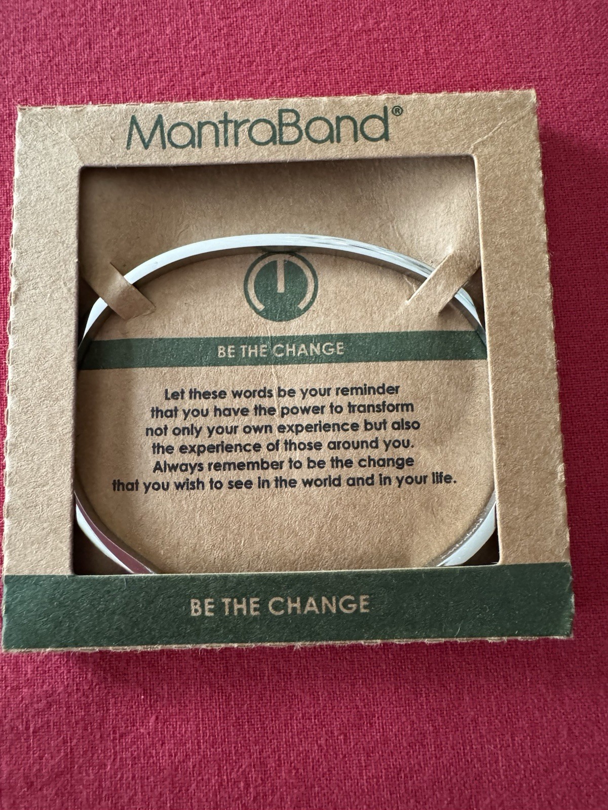 Stainless Steel Adjustable Mantra Band – Be the Change. To Inspire And Empower.