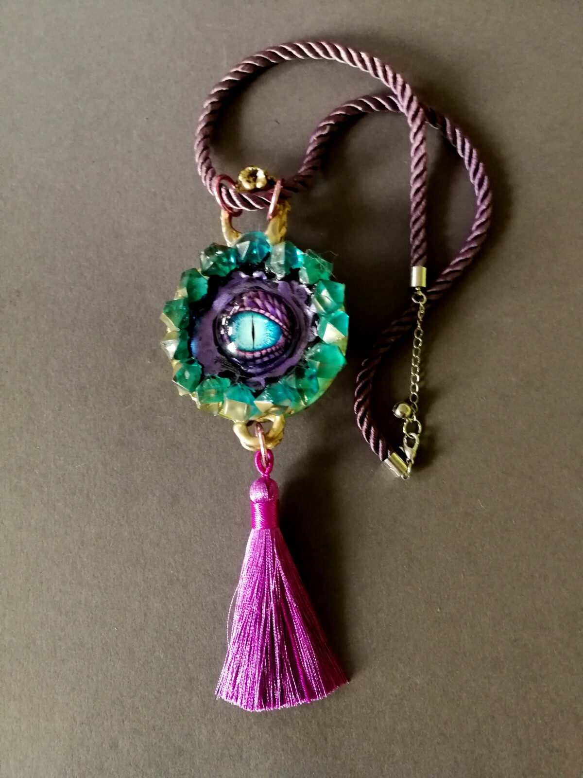 talisman protection evil eye amulet pendant necklace charm sun jewelry dragon by