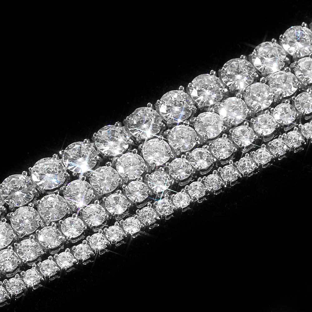 3/4/5MM Premium Iced Out 5A CZ Tennis Necklace bracelet VVS1 Clarity