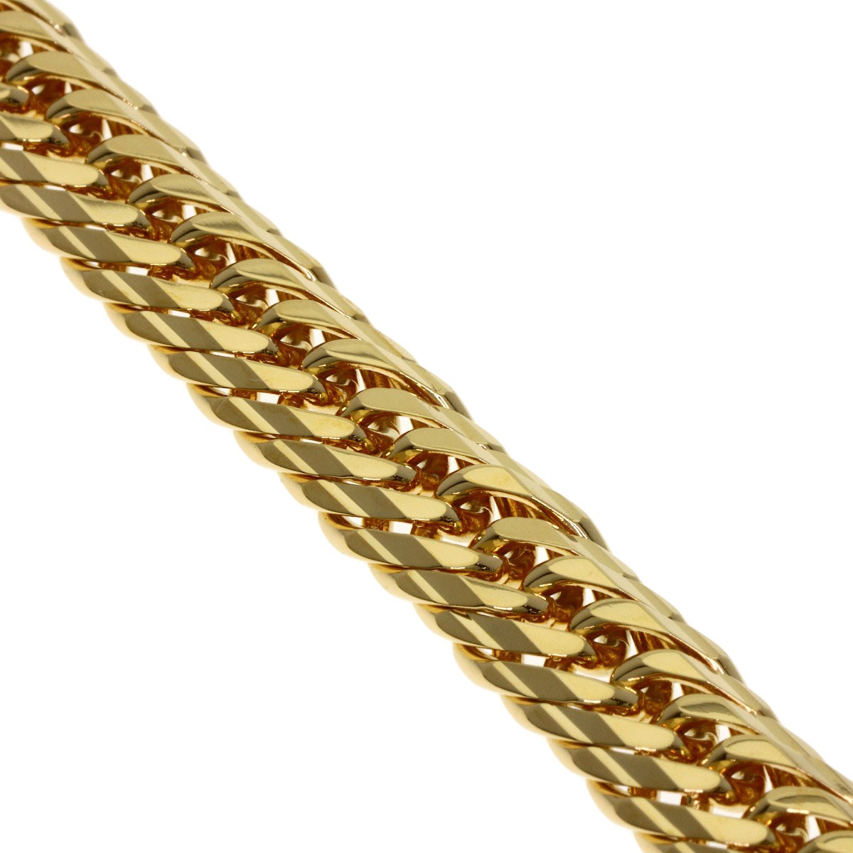 Curb Chain Kihei 16-sided Triple Bracelet K18 Yellow Gold 30g