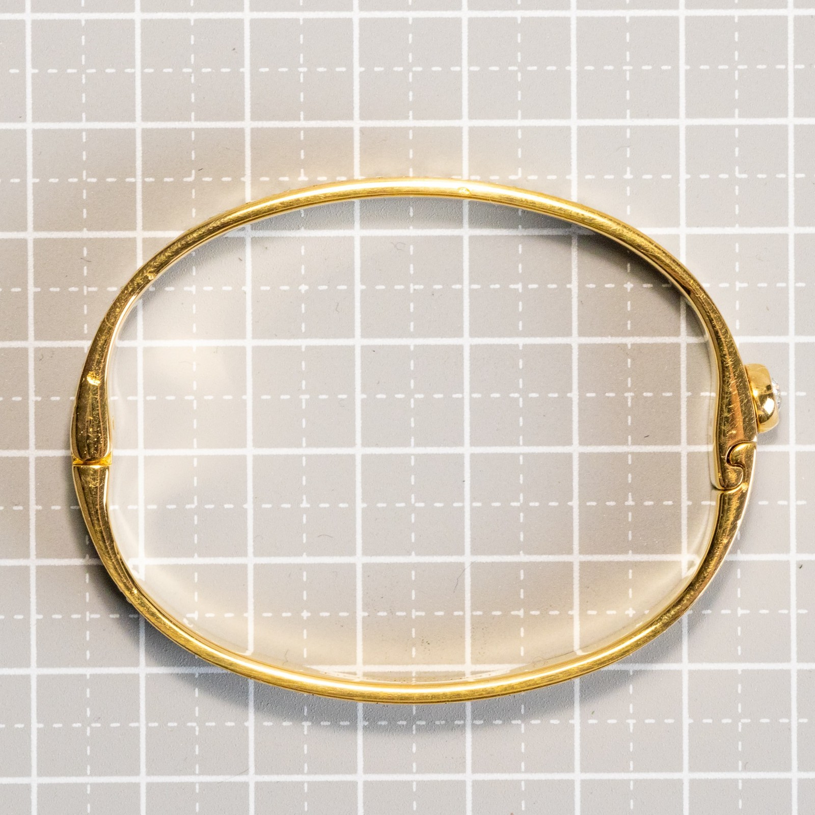 Louis Vuitton Nanogram Strass Bangle Bracelet M64860 Gold Tone Size S LV Auth