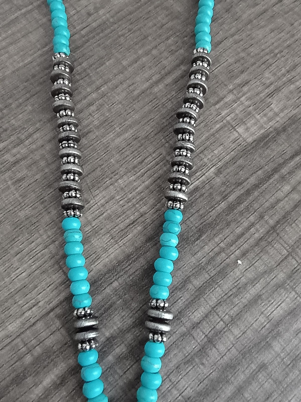 Rustic Couture Turquoise-like necklace pendent Western Core Cowgirl Boho NWT