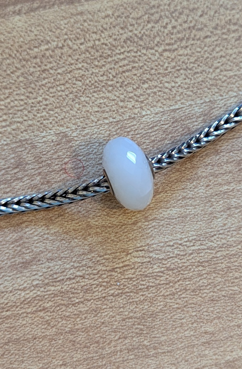 Authentic TrollBeads Milky Quartz Faceted Gemstone Bead