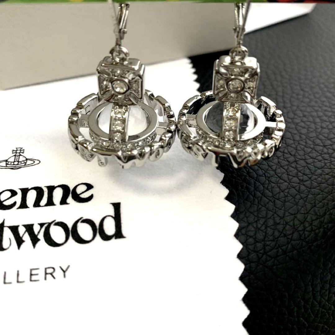 Vivienne Westwood Earrings Pierced 3.5 cm Silver IN BOX [EJ371
