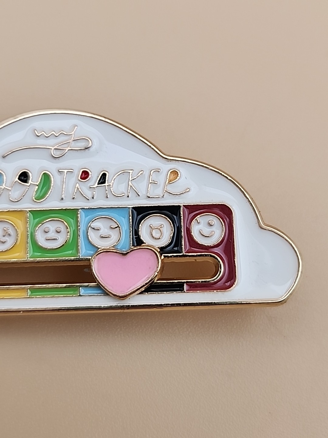 2 pk Interactive My Social Battery Emoji/My Moodtracker Emoji Enamel Pin