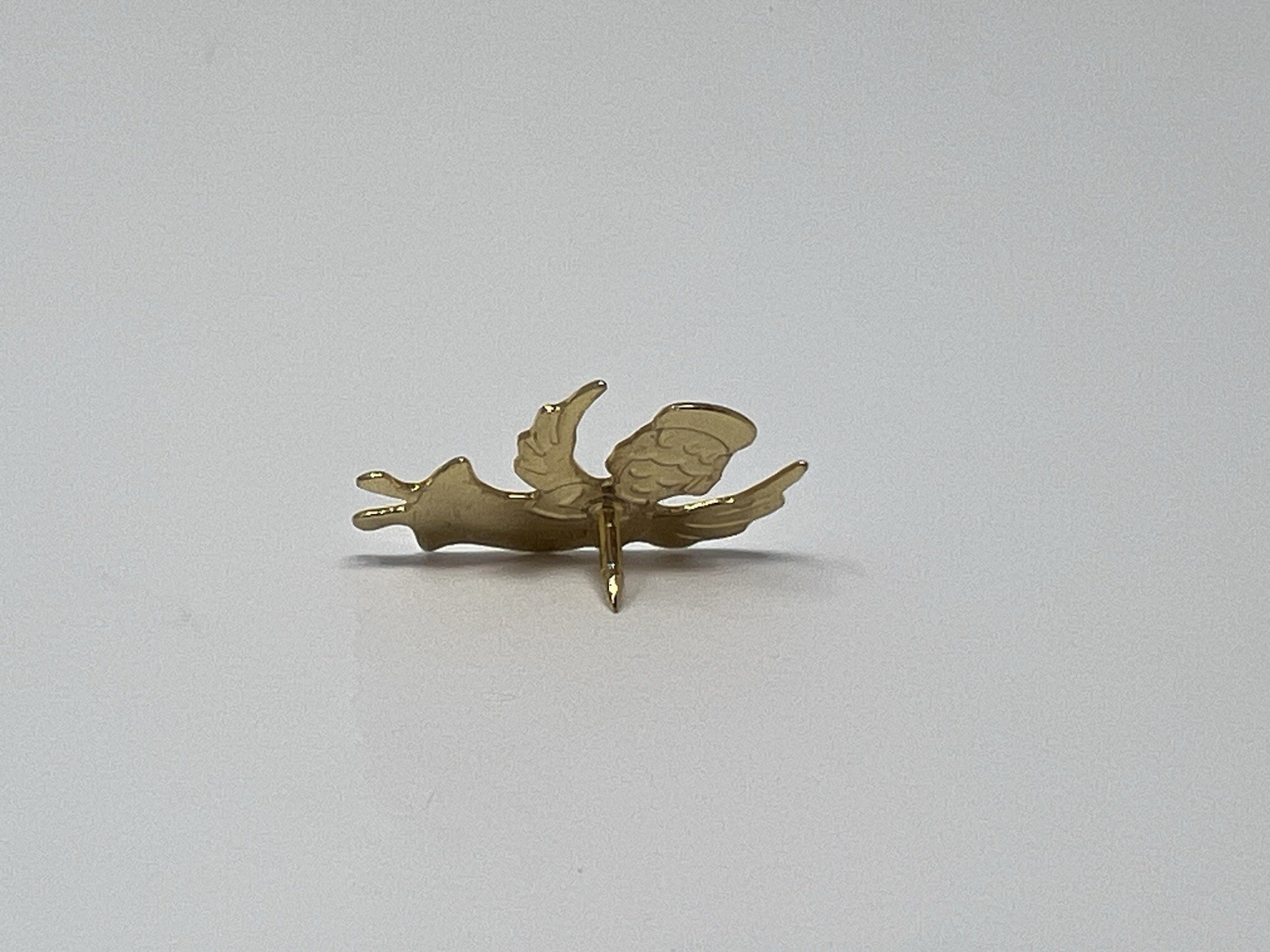 Vintage Gold Tone Flying Angel Lapel Pin Guardian Angel with Wings Charm Pushpin