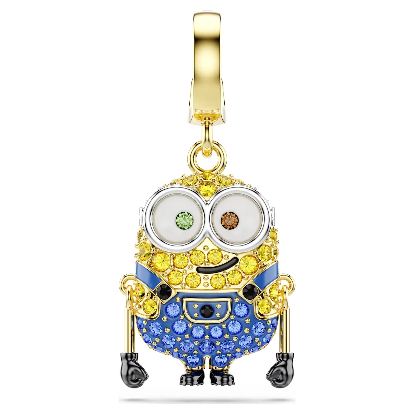 Swarovski Crystal Minions Bob Charm, Pavé, Multicolored Gold Tone Plated 5753016