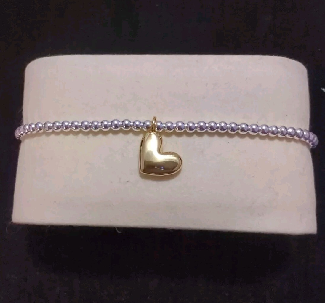 Joma Jewellery Welsh “Heart of Gold” Gold/Silver Tone Bracelet (Calon Fach Aur)