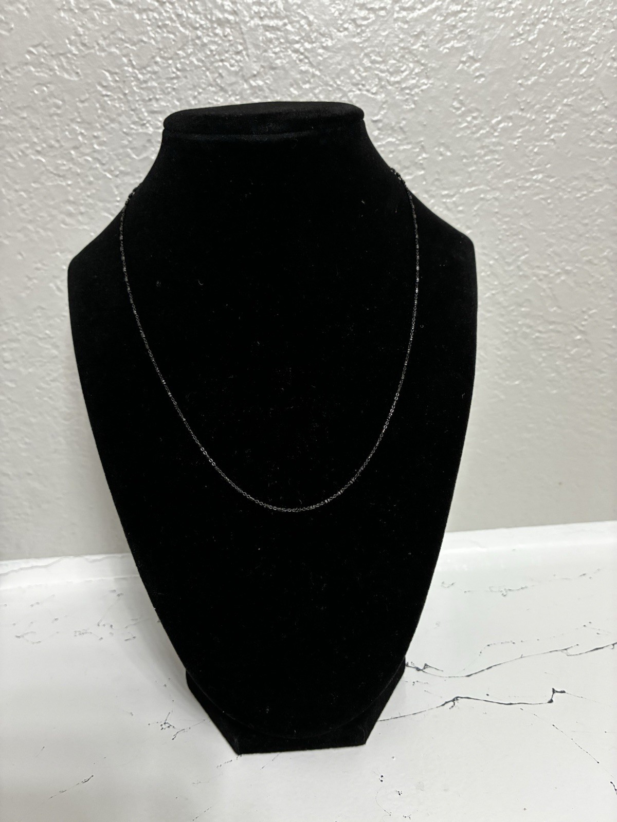 925 Sterling Silver Black Chain, Style Lobster Clasp. 18”