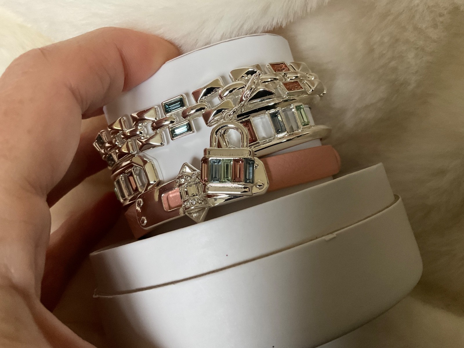 Bomb Party Spring Stacks 2026 locking into your purpose lock charm Silver plated