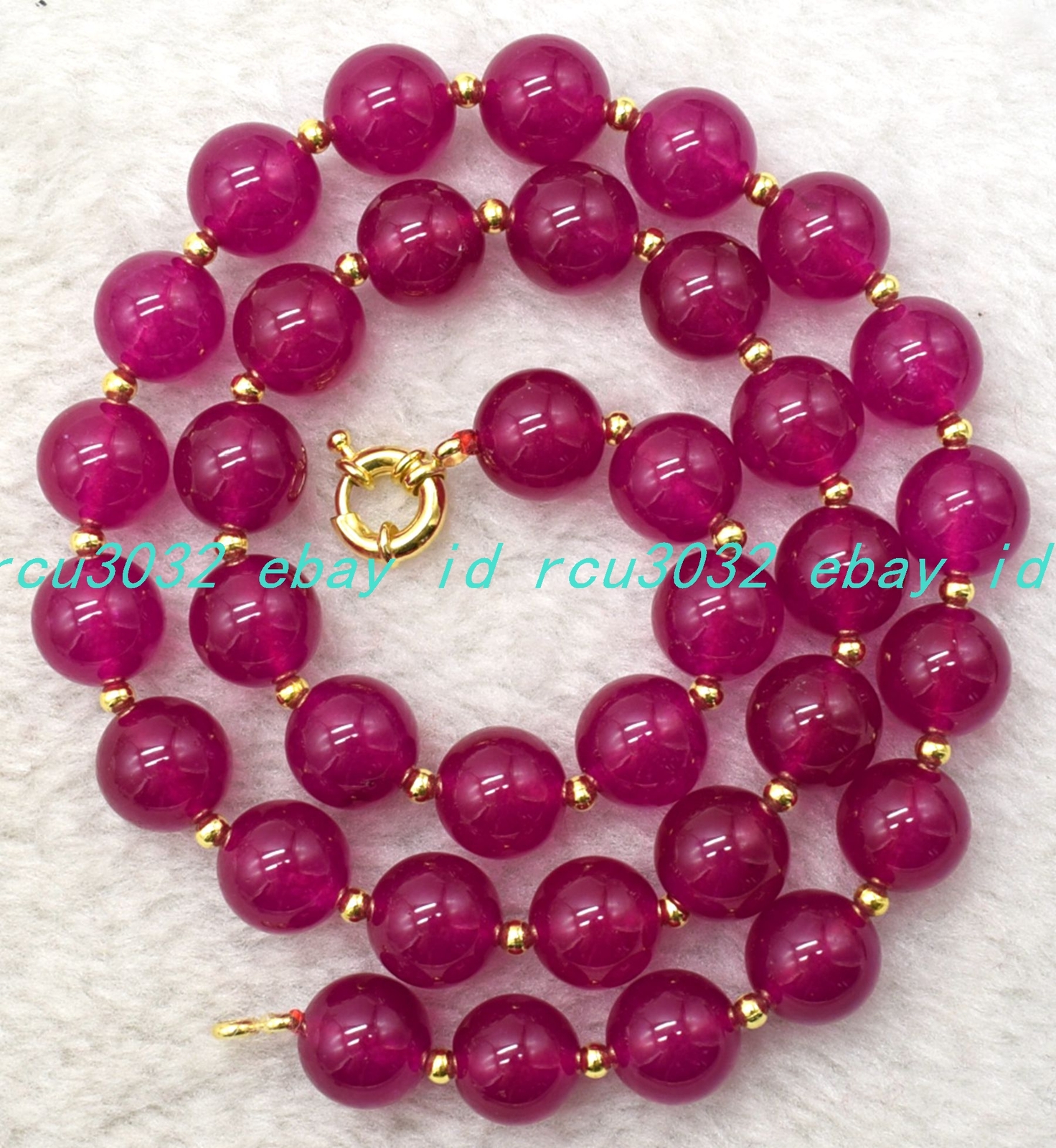 Elegant Charming 8-12mm Rose Jade Round Beads Gemstone Necklace 18-32 In