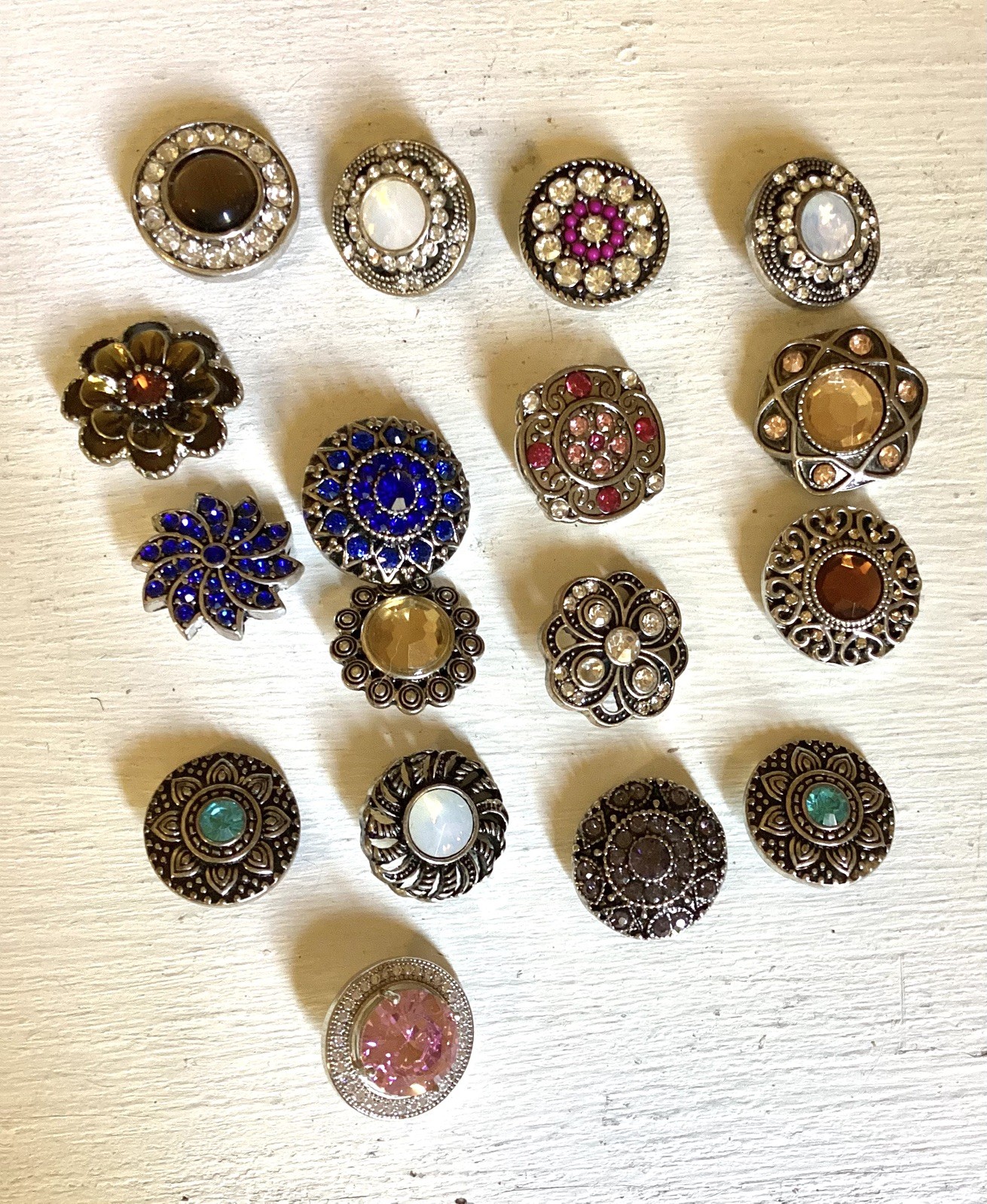 BLING 18mm/20mm GINGER SNAP BUTTON POPPER FOR INTERCHANGEABLE JEWELRY set 17