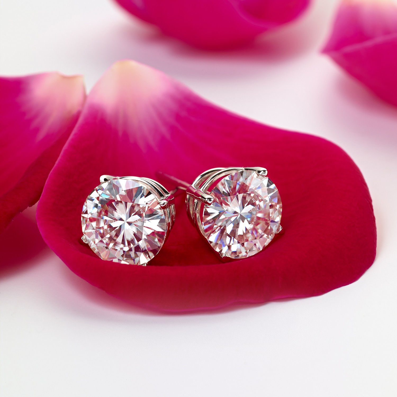 1.60 Cttw Moissanite Friction Back Stud Earrings For Women Men | 925 Sterling