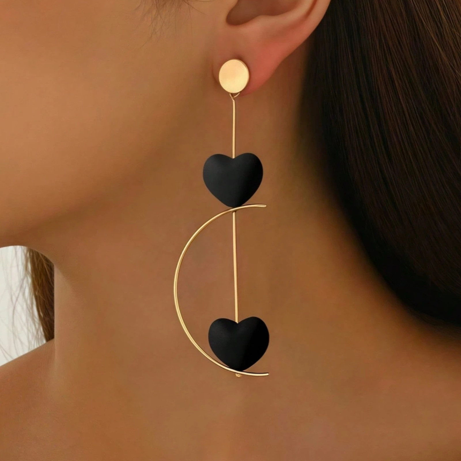 Boho Long Drop Earrings Rotatable Geometric Ball Pendant Retro Jewelry for Women