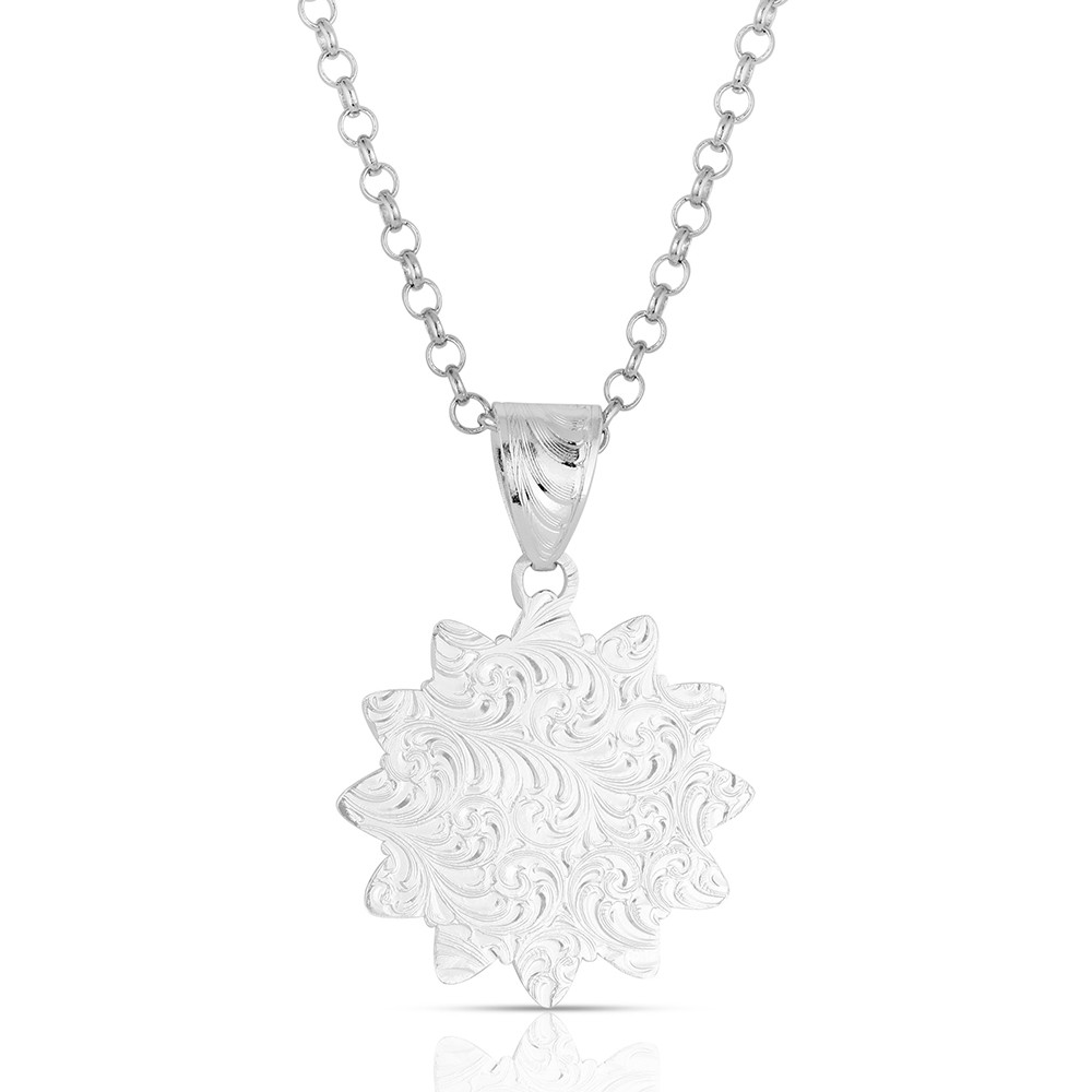 Montana Silversmiths Ladies Flower Rowel Pendant Necklace NC6416