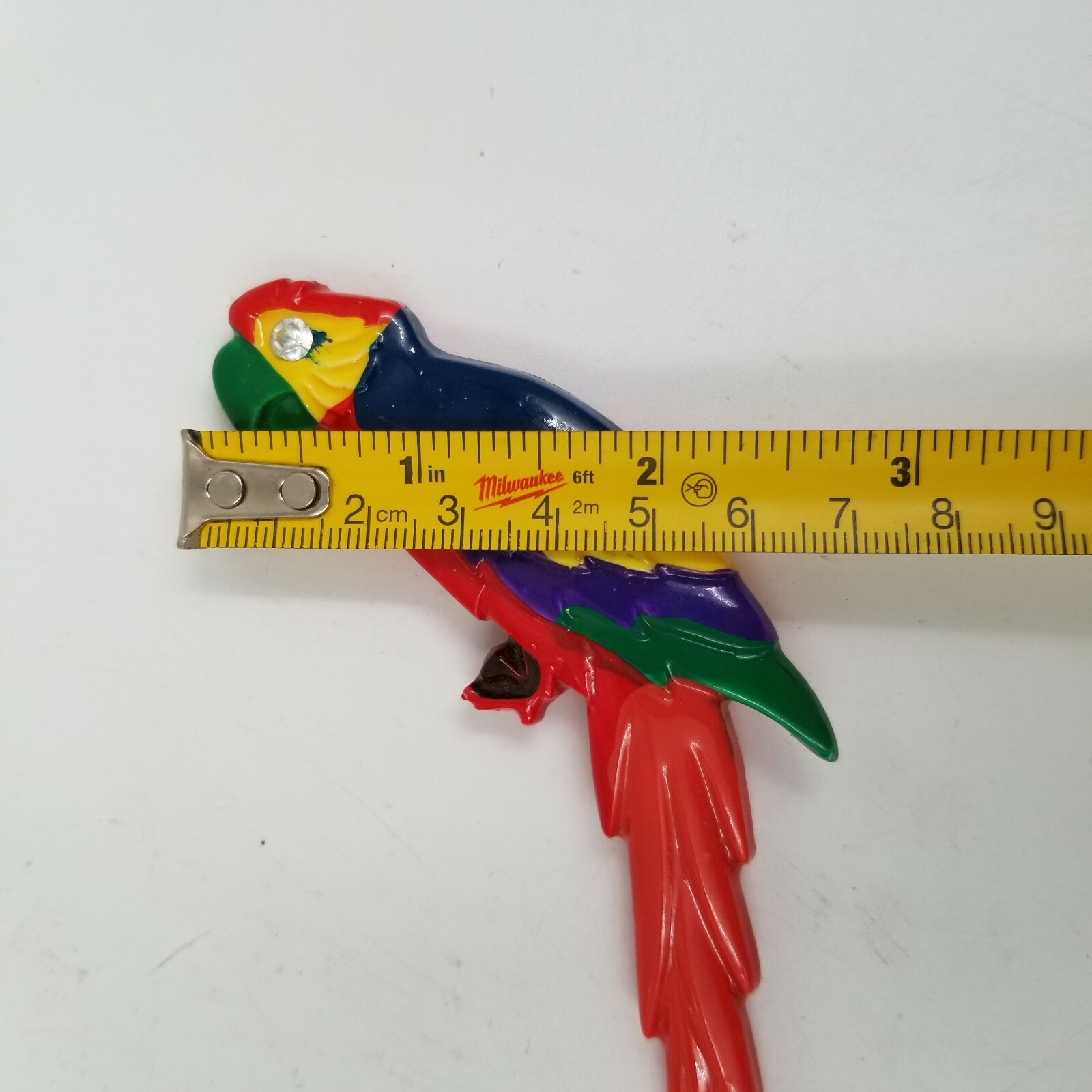 Colorful Plastic Resin Parrot Brooch Pin
