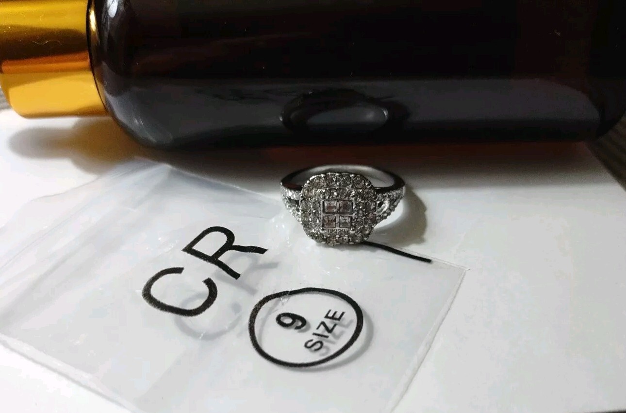 New Women’s Silver Stainless Silver Steel Cubic Zerconia Ring