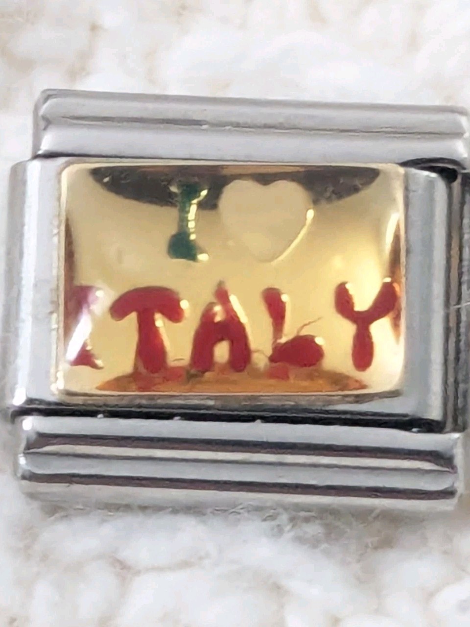 Authentic Italia I 💗 Italy Italian Charm Classic 9mm Link A198